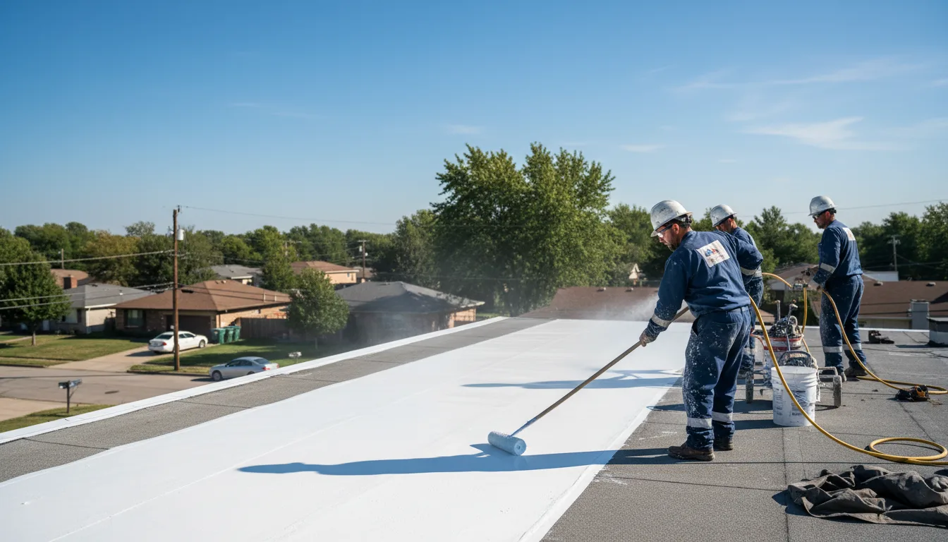 Commercial roof coating in Sikes, LA near me